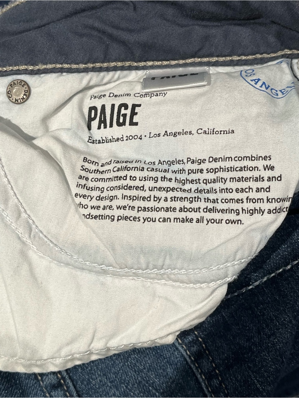 PAIGE Jimmy Jimmy Skinny Jeans | Dark Wash Distressed Stretch Denim Sz 29 EUC - Picture 7 of 8